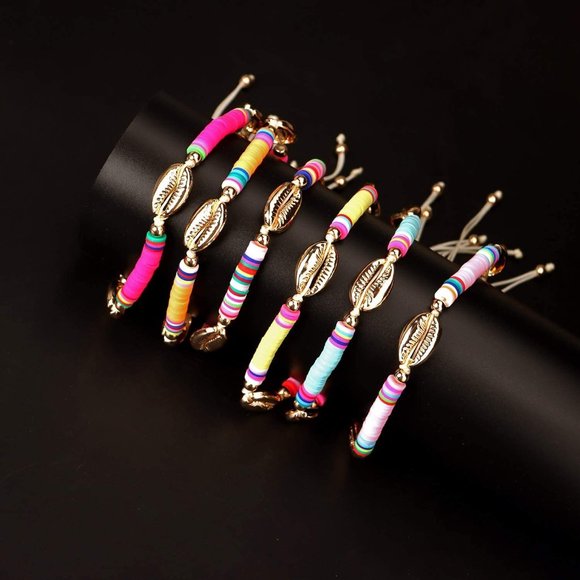 Anklets For Women Boho Vsco Shell Anklet Beaded Anklets 6 Pieces - Picture 2 of 8